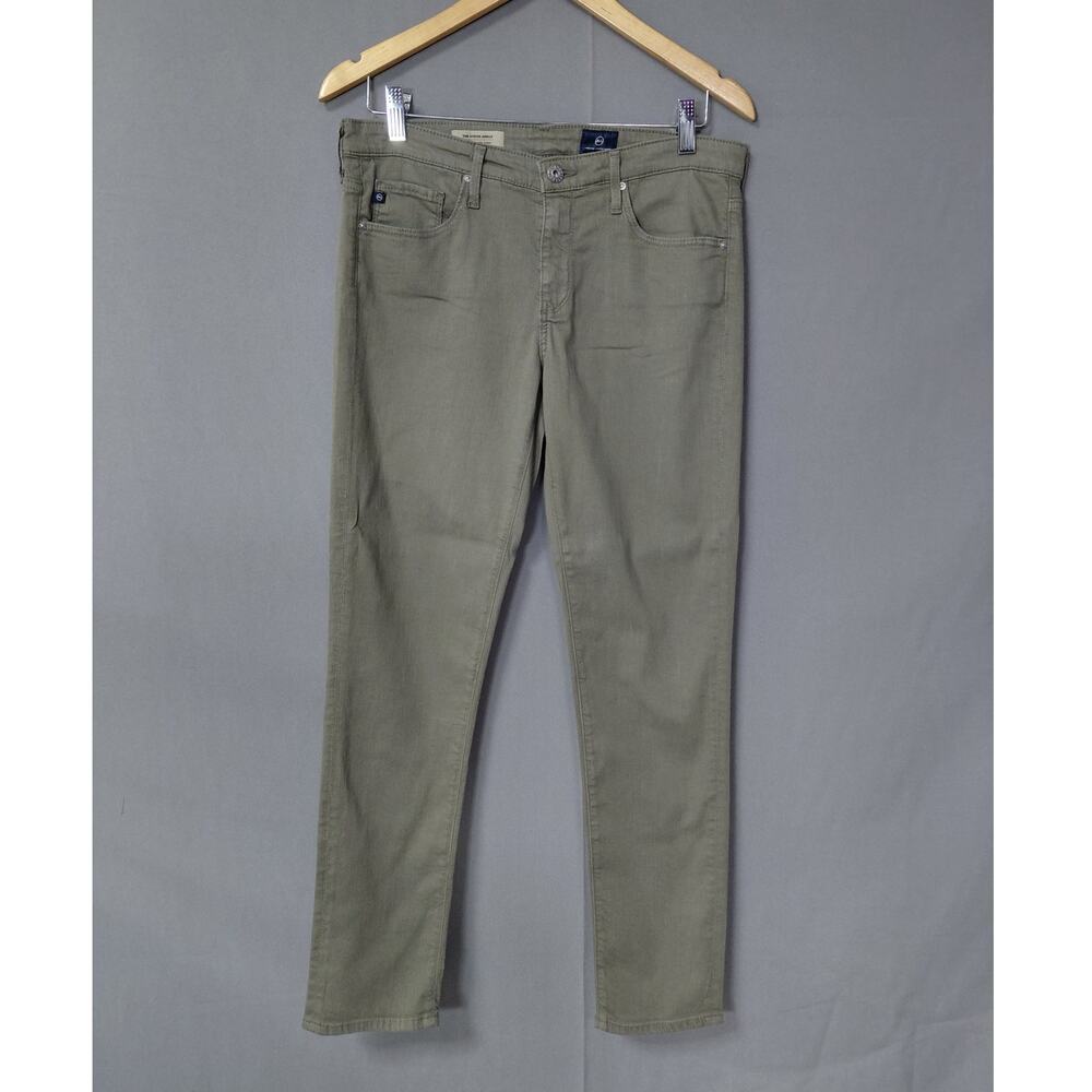 AG Adriano Goldschmied The Stevie Ankle Green Straight Jeans Women Size 29R